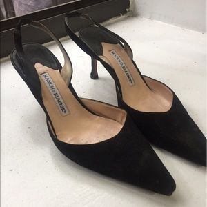 Manolo Blahnik sling backs 40