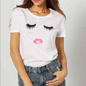 Eyelash & lip shirt!