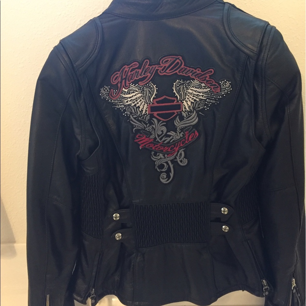 Harley Davidson Leather riding jacket.