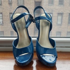 Blue high heels by xhilaration