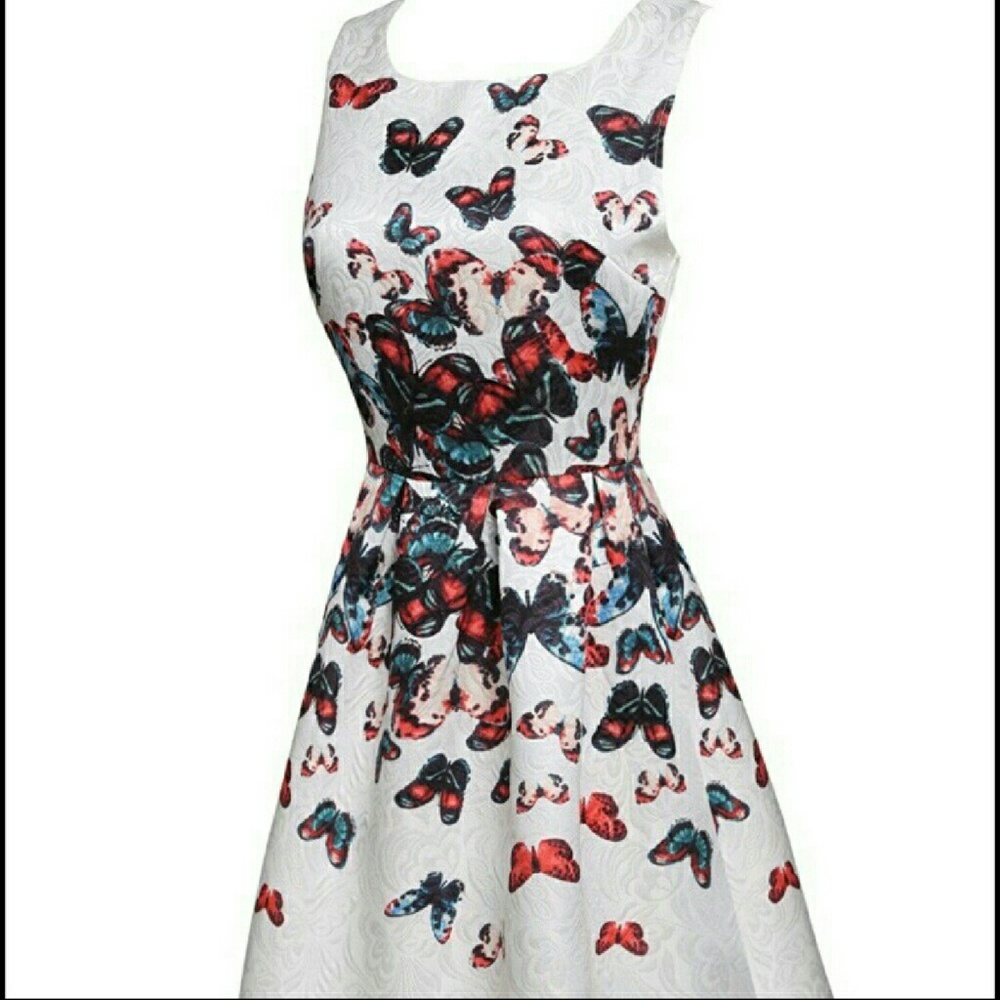 Acevog vintage butterfly dress