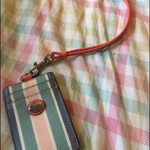 Coach ID and card case with lanyard. Never worn