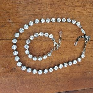 Sabika Crystal fun choker and matching bracelet