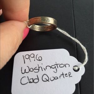 Clad 1996 State Quarter ring