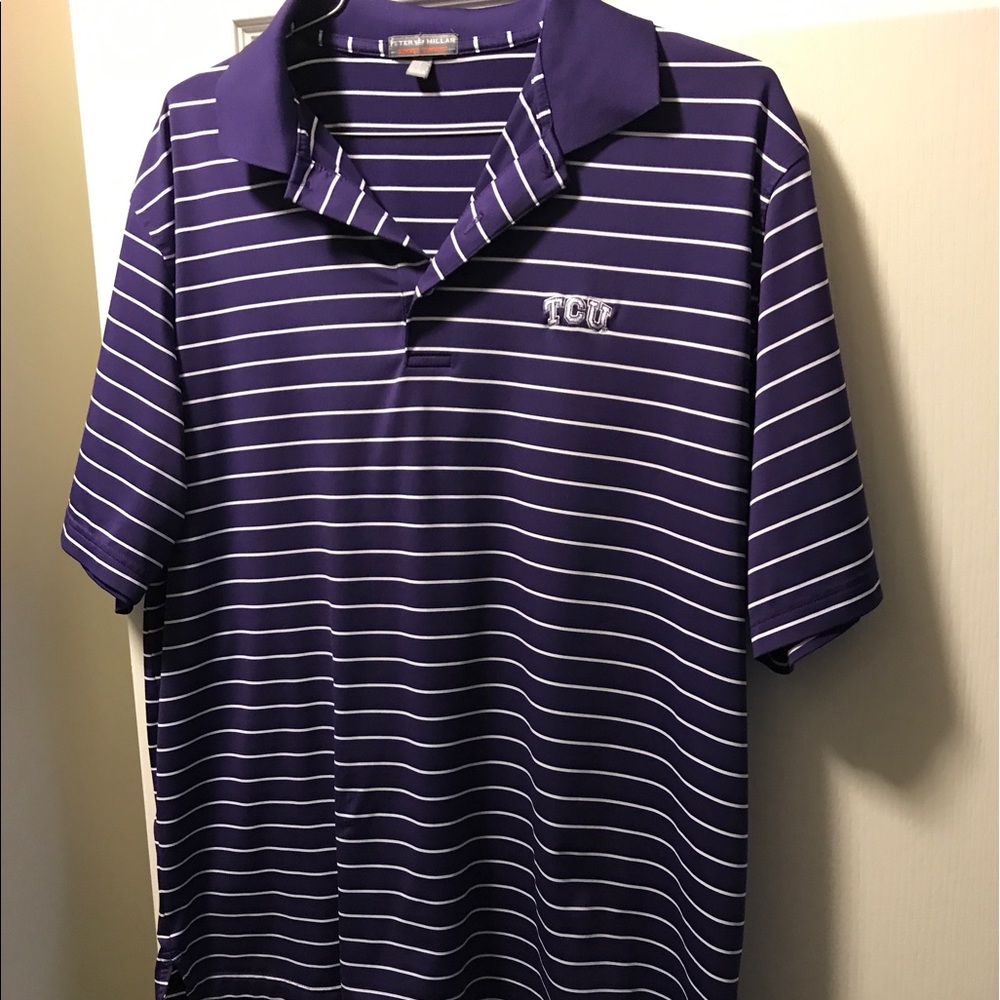 Peter Millar TCU polo shirt.