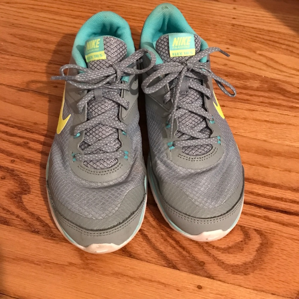 Nike Flex, gray/blue/yellow