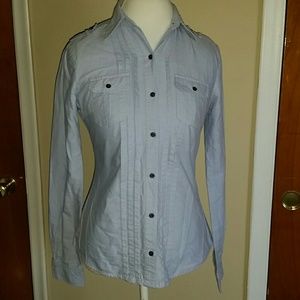 *FINAL PRICE* Soft Blue Button-Up