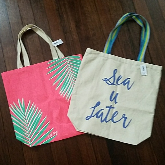 Old Navy Bags 2 Canvas Tote Bags Poshmark