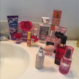 Various perfumes and lotions