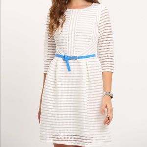 White half sleeve flare dress size Medium