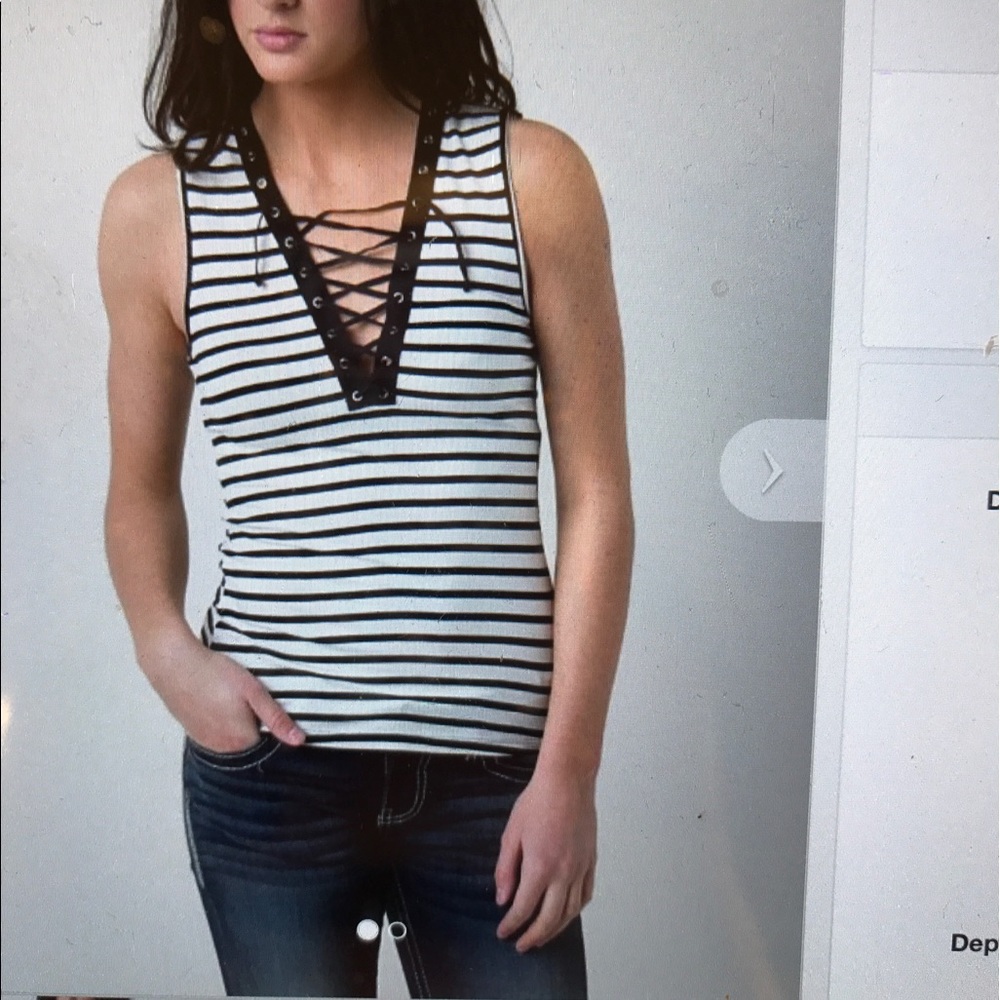 Love on top lace up tank