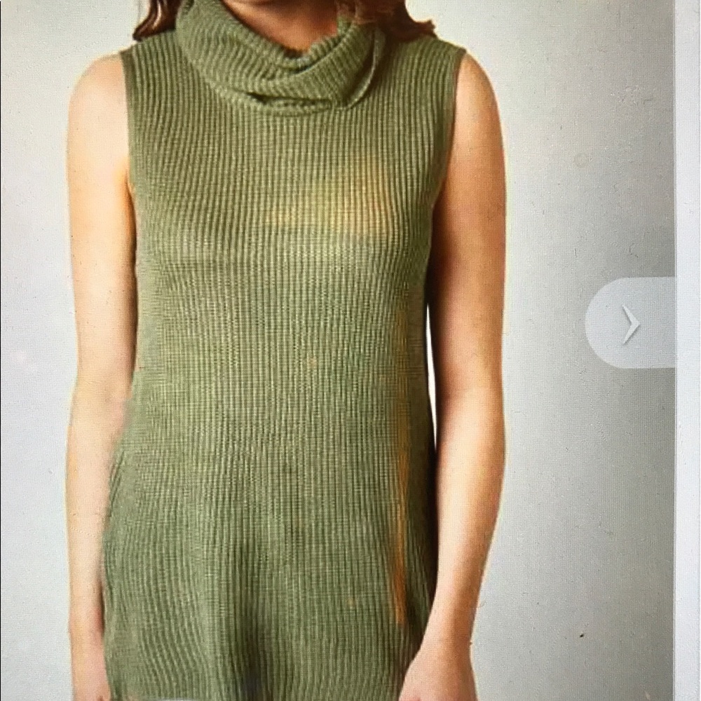 Olive green cowl neck tank
