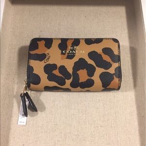 Coach leopard print wallet