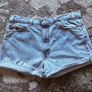 Levi's vintage high waisted denim shorts