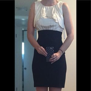 BCBG Maxaria Black/cream classic yet sexy dress