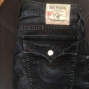 True religion corduroy black jeans size 34