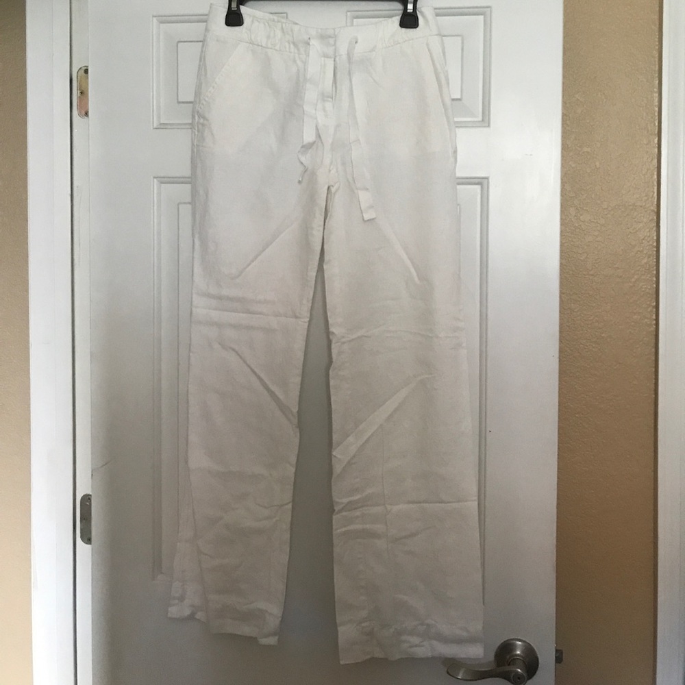 J Crew White beach pants