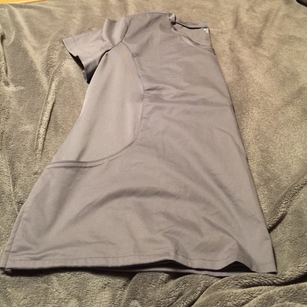 Gray allure scrub top