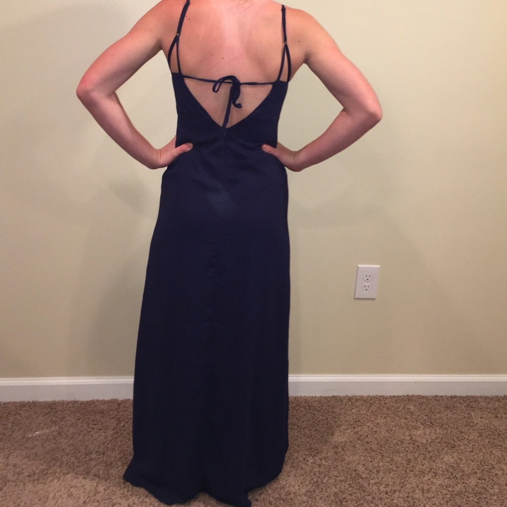 Tobi navy blue maxi dress size XS