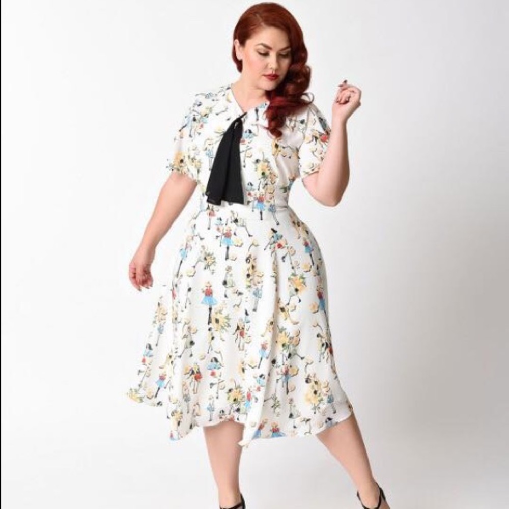Unique Vintage Plus Lucille Swing Dress, 3X, NWT