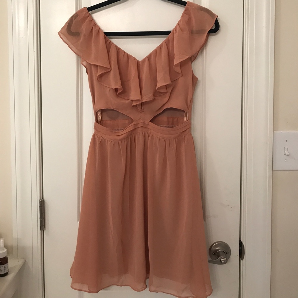Pins and Needles Blush Chiffon Dress
