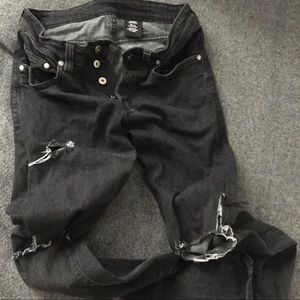 MENS H&M ripped super skinny stretchy jeans. 31x32
