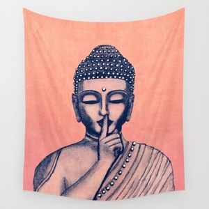 Orange Buddha tapestry (51" x 60")