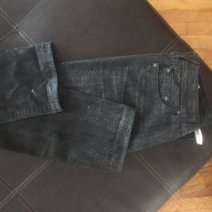 True Religon black jeans (snakeskin impression) 34