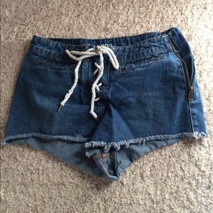 BDG lace-up high waisted shorts