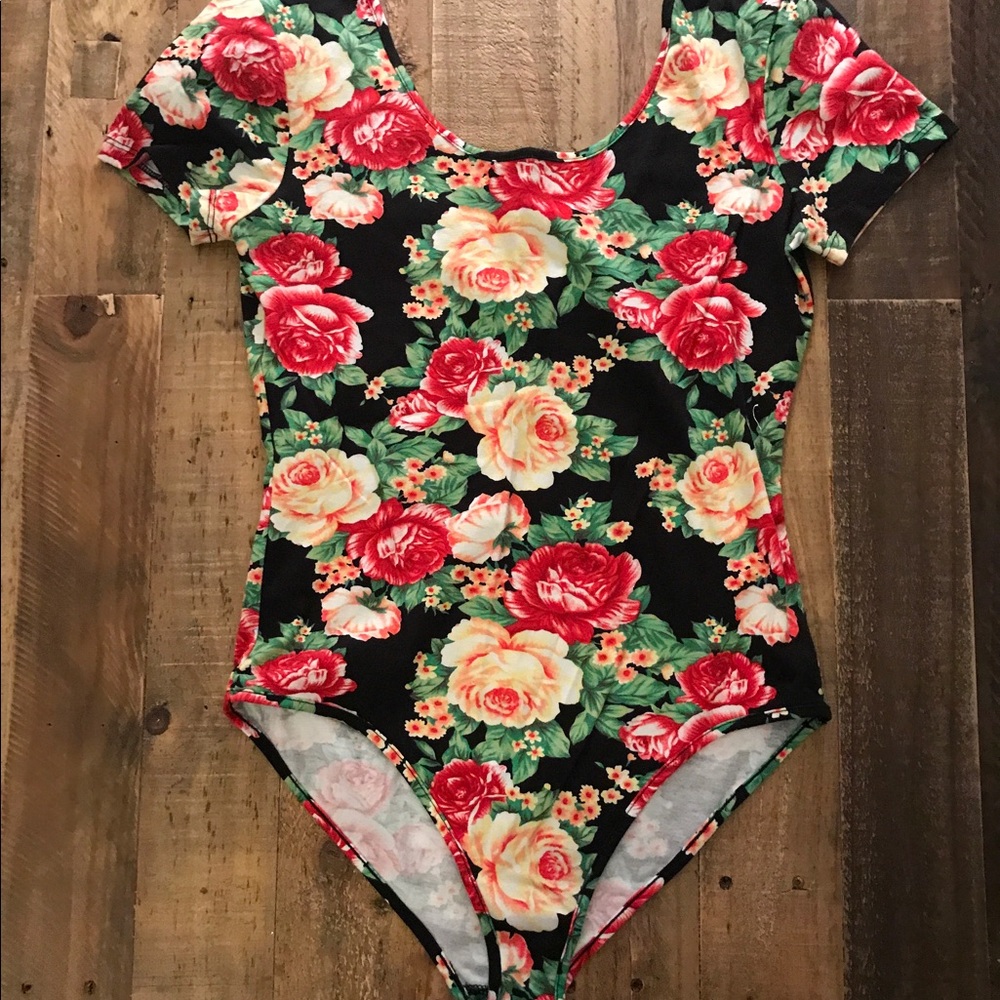 Floral body suit