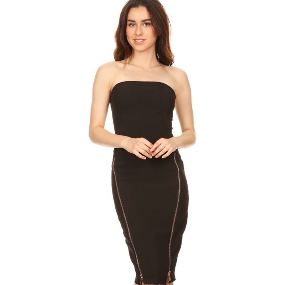 Strapless bodycon dress