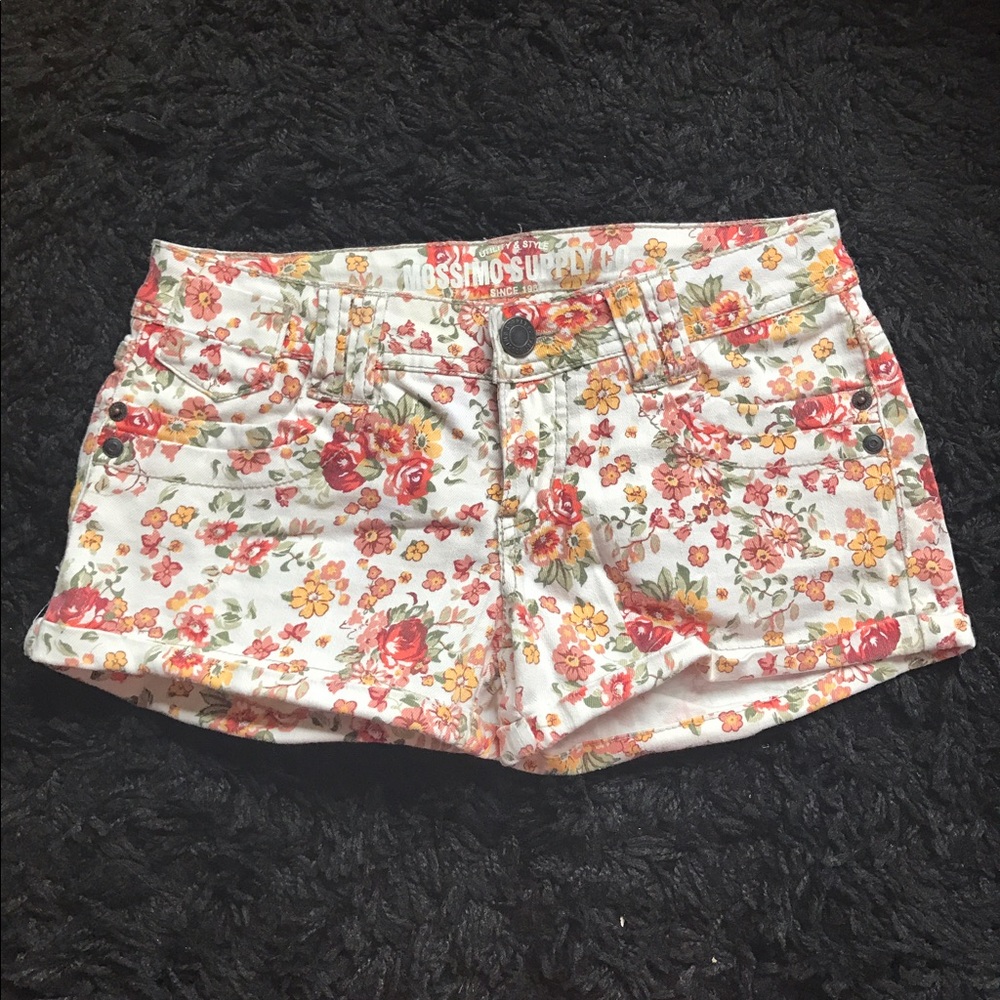 Floral Denim Shorts
