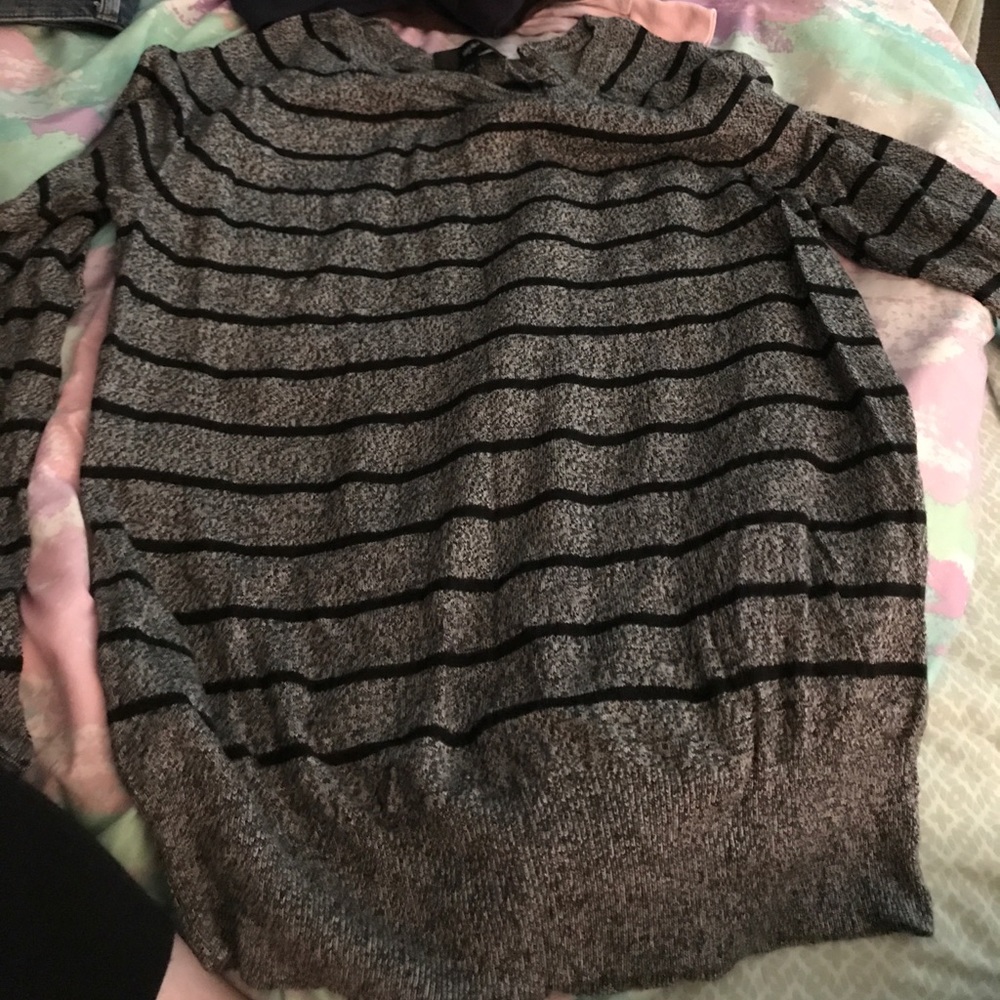 Grey and black stripped sweater