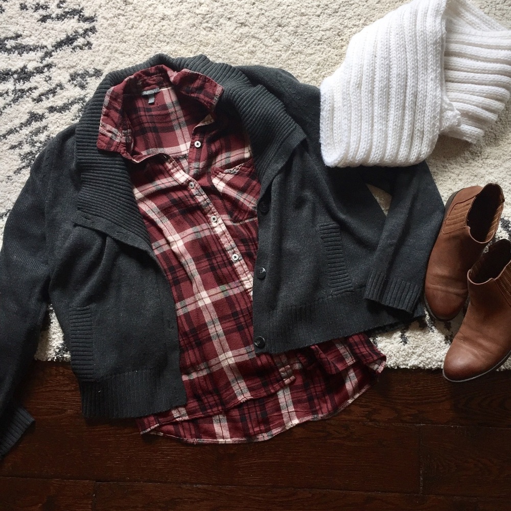 Grey Knit Cardigan