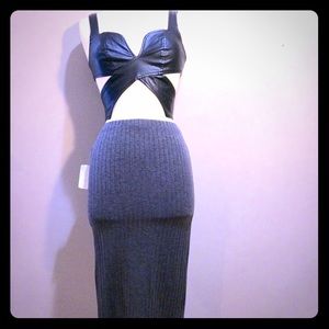 rehab bustier crop top with adjustable bra hooks