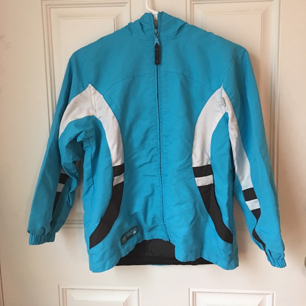 Girls light blue spring summer jacket 10 12