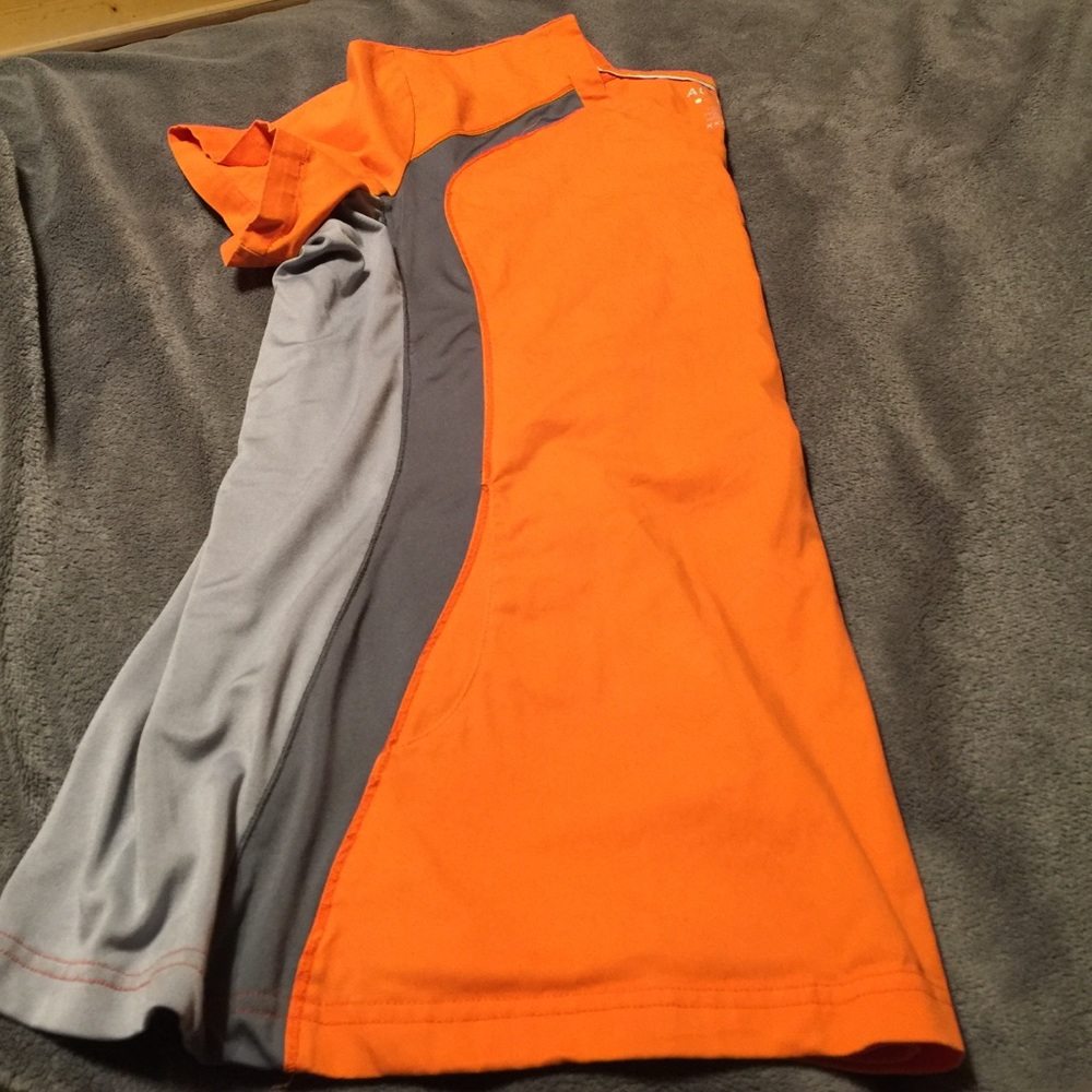 Orange allure scrub top