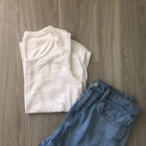 Madewell White Muscle Tee