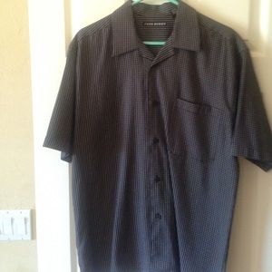 Black/White Button Down Shirt