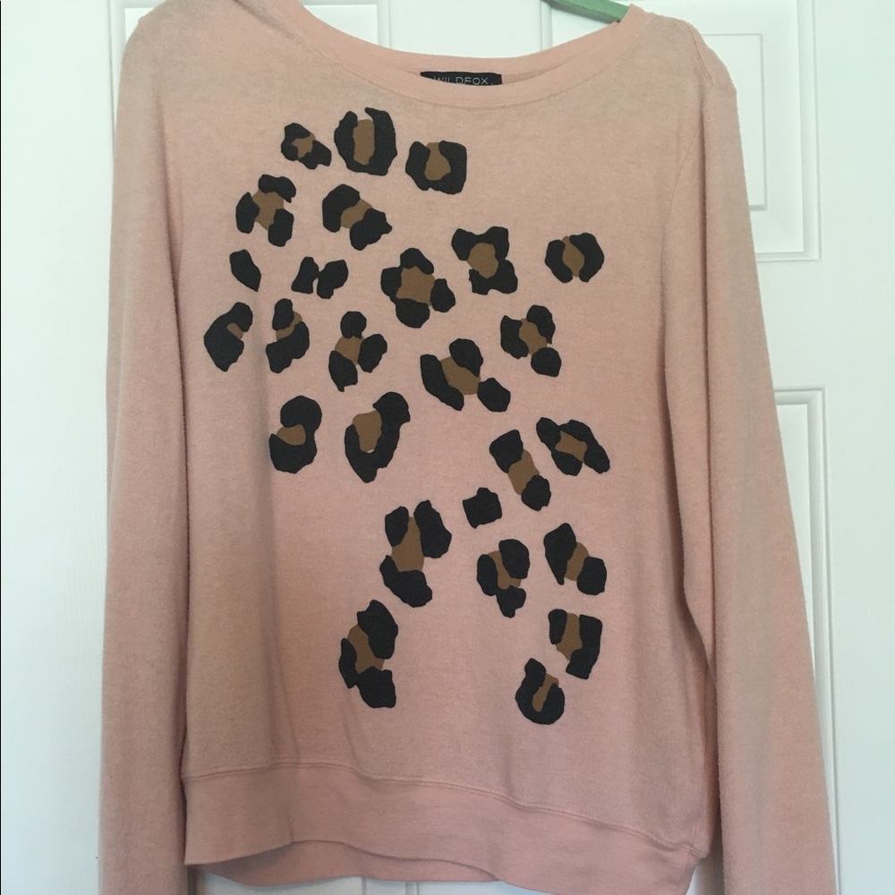 WILDFOX Animal print graphic "oversized" jumper