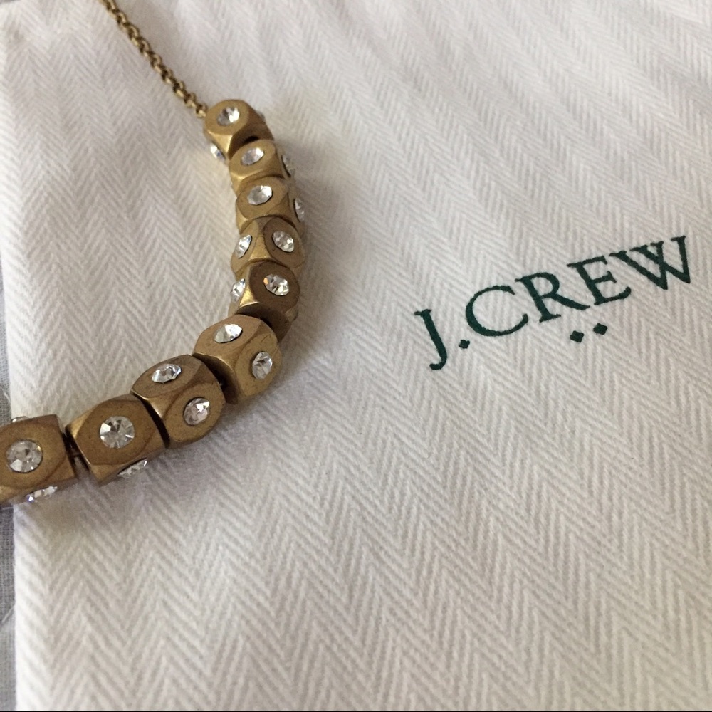 J. Crew Cube and Crystal Necklace