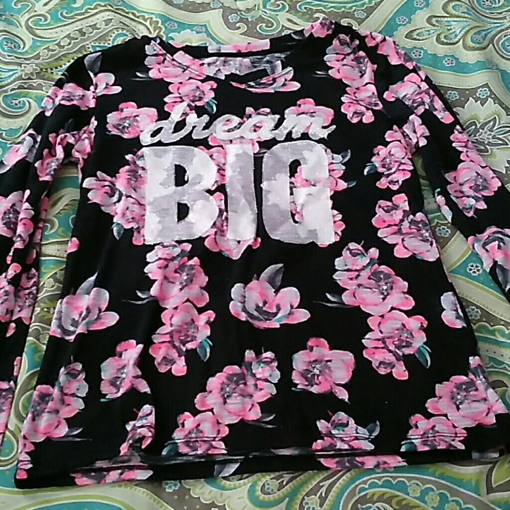 Youth Girls floral long sleeved shirt