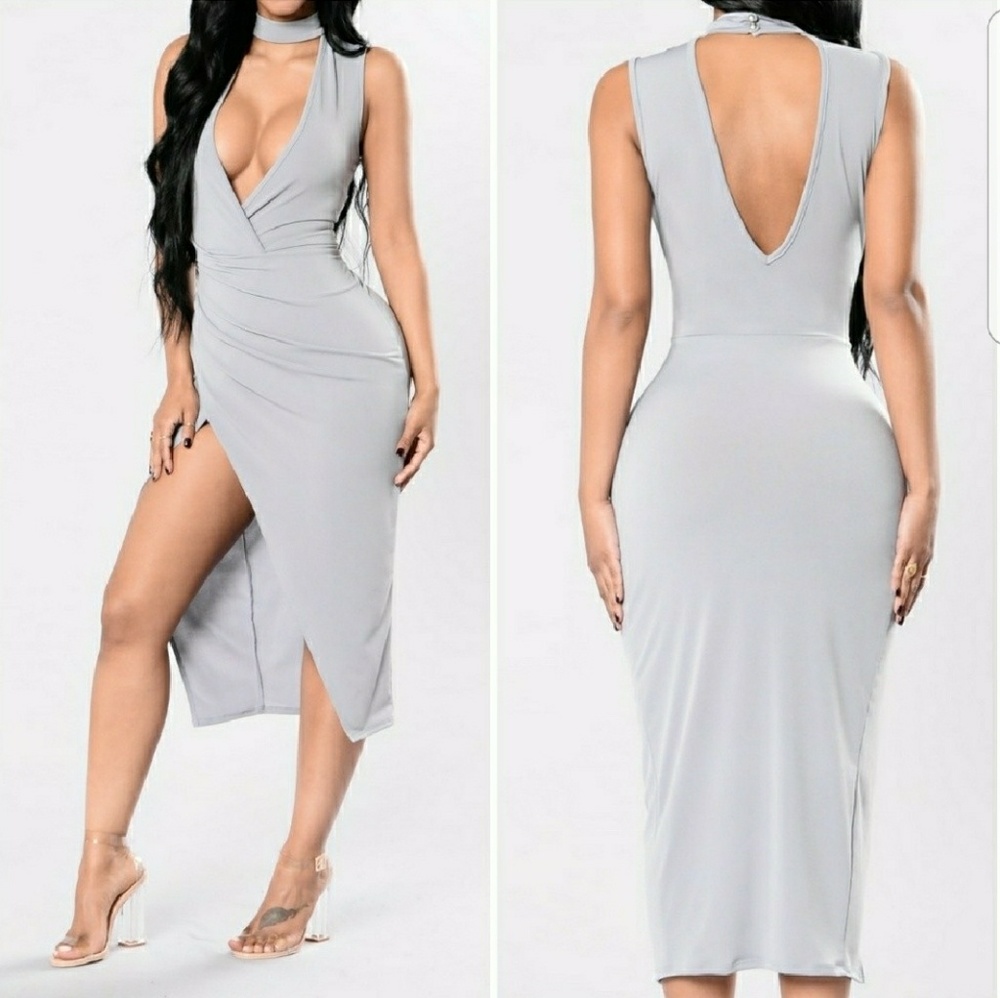 Sexy gray dress