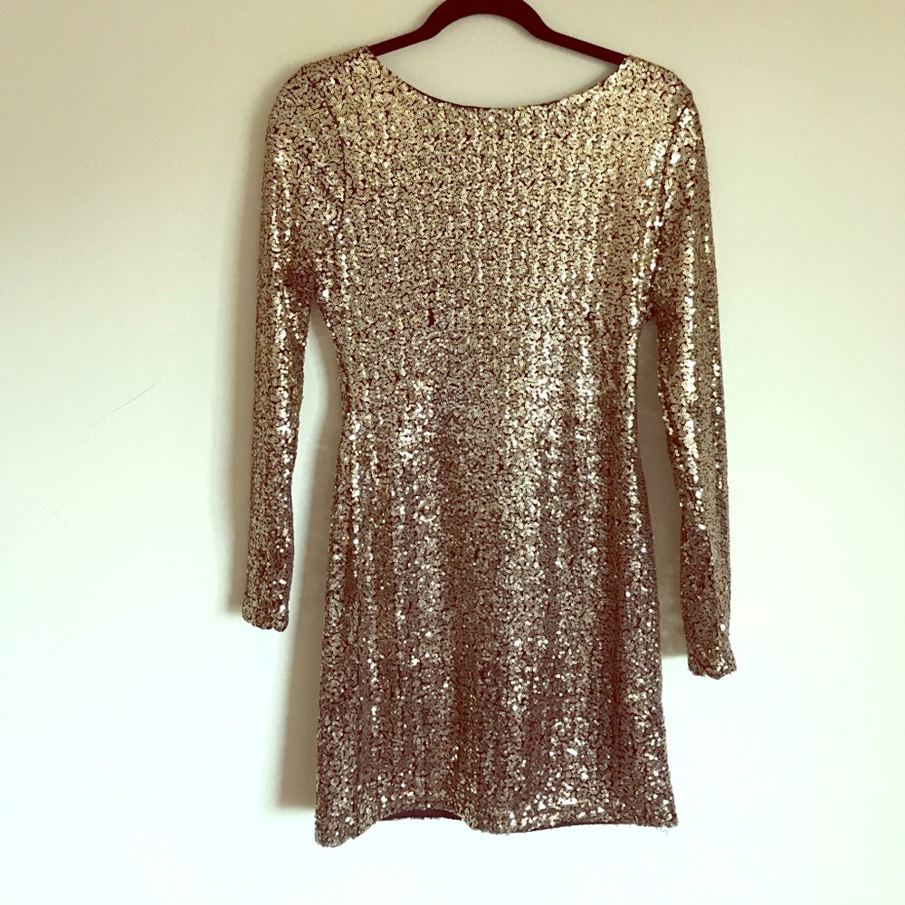 Gold Sequins Dress