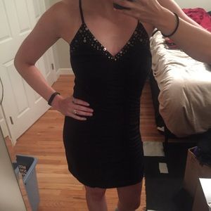 Free People • Sleeveless black ruched dress