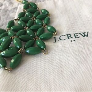 J. Crew Kelly Green Beaded Bib Necklace