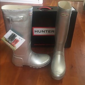 Women's Original HUNTER Tall Silver Rain Boots