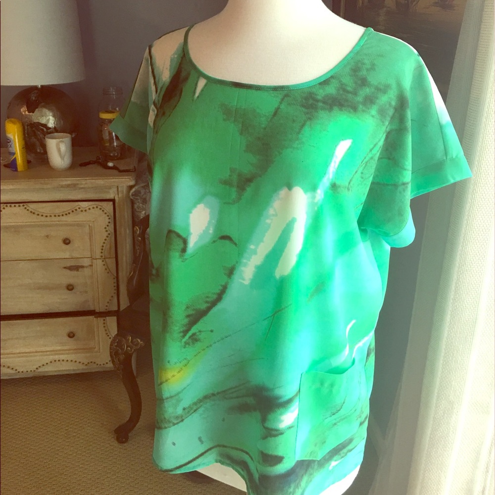 The Limited Flowy Blouse with Front Pocket