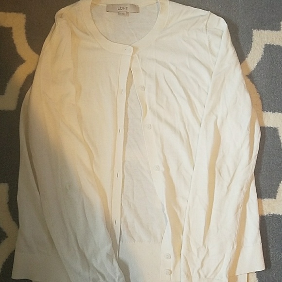 Beige LOFT cardigan - Picture 2 of 3