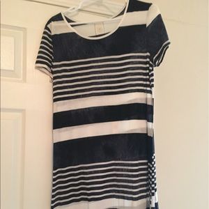 Navy & White Stripped Dress
